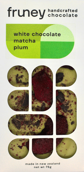 Fruney White chocolate matcha plum