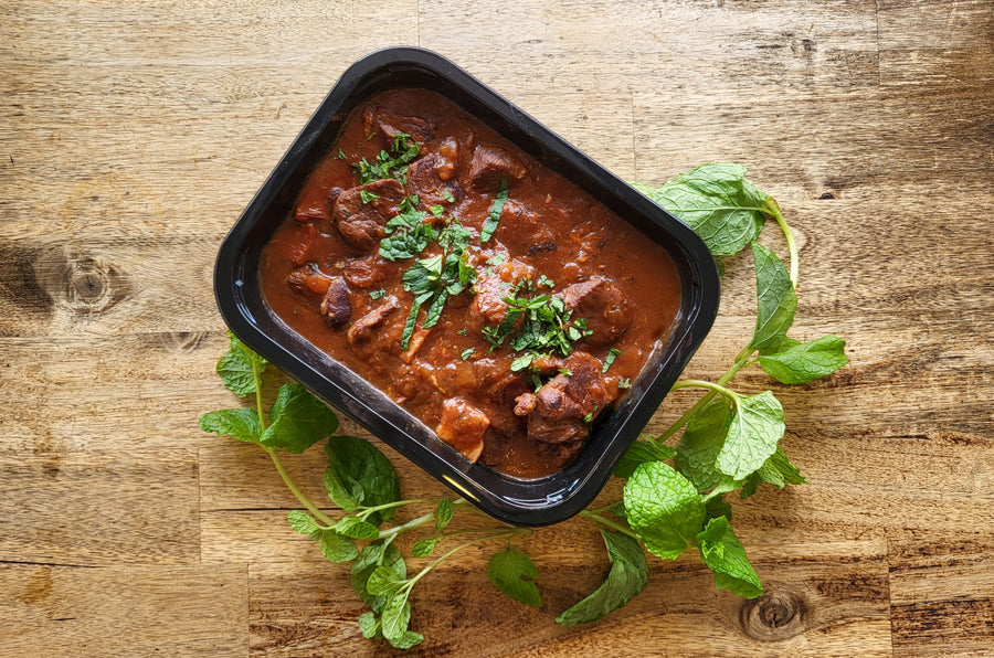 Minted Lamb with Red Wine